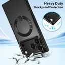 OOK Magnetic Case Made for iPhone 17 Pro Max 6.9 Inch (Compatible with MagSafe) Clear Phone Cover with Screen Protector Soft TPU Anti-Scratch Shockproof Protective Case for Women Men - Black