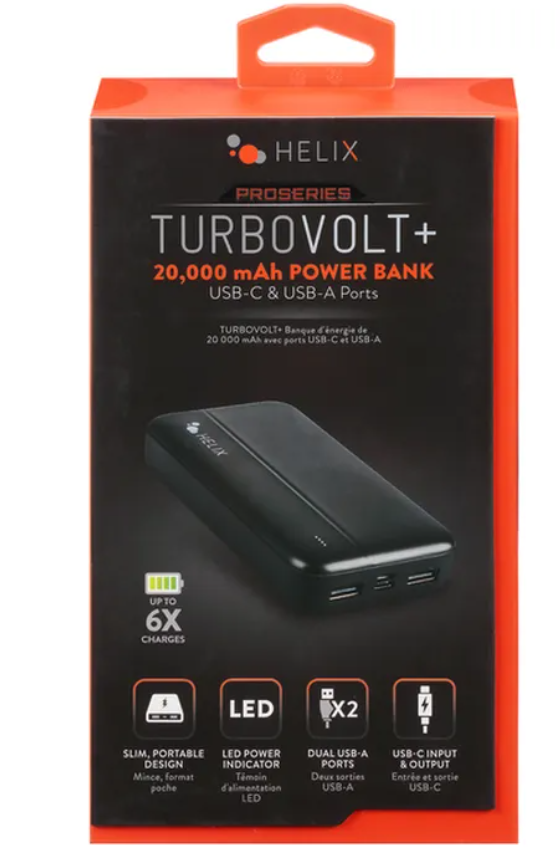 Helix TurboVolt+ 20,000mAh Power Bank (ETHPB20N)