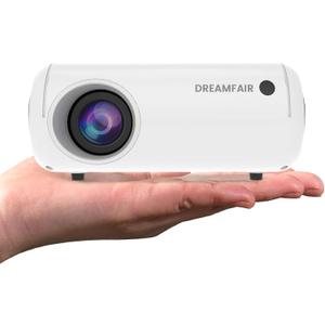 Mini Projector with Bult-in Speaker, 150ANSI Support 1080P, Auto Keystone Correction, 26"-120" Projection Screen, Portable Video Projector, Compatible with Laptop, HDMI, USB, AV