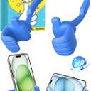 Gifts for Teens Boys Girls Valentines Kids Cell Phone Stand: Upgrade Adjustable Thumbs Up Lazy Phone Holder for Desk Fun Birthday Gifts for Grandma Adults Husband Easter Basket Stuffers for Teens (1, Sky Blue)