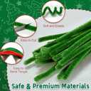 Pipe Cleaners Christmas Tree Ornaments Kit, Pipe Cleaner Craft Set Present for Holiday Family Activity, Handmade Christmas Hanging Decorations for Car, Wall, Mantels, Bedroom, Classroom, Office (Green - Gift Kit)