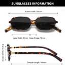 Retro Rectangular Sunglasses for Women Trendy Funny Vintage Fashion Narrow Small 90s Sunnies(3 Pack)