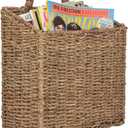 MyGift 12.5 Inch Rustic Woven Wall Hanging Storage Basket, Large Decorative Baskets, Magazine and Mail Organizer Basket