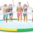 16 FT Large Splash Pad for Kids Ages 4-9, Non-Slip Baby Splash Pads for Toddlers, Oversized Kids Sprinklers for Yard, Heavy Duty Kid Pools Water Toys for Outdoor Family, Friends Summer Fun