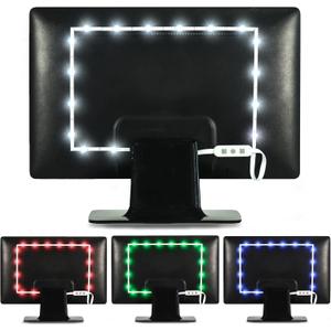 Power Practical USB Bias Lighting, LED TV Backlight Strip, Ambient Home Theater Light, TV Accent Lighting to Reduce Eye Strain, Improve Contrast, White, XX-Large (60" - 80" TV)