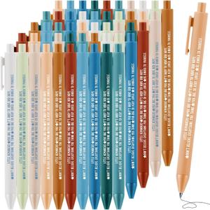 Sayglossy 50 Pcs Inspirational Pens Gifts Bulk Mental Health Motivational Quotes Ballpoint Pen Black Ink Thank You Appreciation Gift for Employee Coworker Office Staff Teacher Nurse Week (Multicolor)