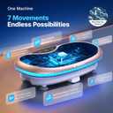 MERACH Vibration Plate Exercise Machine, 4D Whole Body Workout Vibrating Platform for Lymphatic Drainage Weight Loss Muscle Activation, Home Fitness Equipment with Bluetooth Light Pull Cord