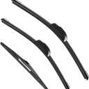 3 Pack Windshield Wiper Blades Compatible With Toyota Prius(Not compatible with Prius C) 2015 2014 2013 2012 2011 2010 Automotive Replacement Front Rear Wiper Blades Set For My Car - 26" 19" 16"