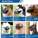 BARKLESS Dog Muzzle, Basket Muzzle Anti Biting Chewing, Sturdy Lightweight Cage Mouth Cover for  Dogs, Allows Panting Drinking, Suitable for Grooming Trimming Training, 5 (Snout 12¼-13¾")