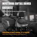 MoKitDora Driver Backrest Rider Back Rest PU Pad for Harley Softail Heritage FLSTC Fat Boy FLSTF 2007-2017