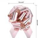 MECCANIXITY 20pcs 6 Inch Metallic Large Big Pull Bow Gift Wrapping Bows Ribbon for Wedding Car Baskets Presents Christmas Bow, Rose Gold