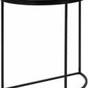 Kate and Laurel Dorrah Modern Round Console Table; 28 x 14 x 30; Black; Contemporary Half-Circle Entryway Table for Storage; Organization; and Display