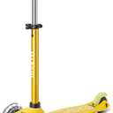 Micro Kickboard Mini Deluxe LED Three-Wheeled Lean-to-Steer Swiss-Designed Micro Scooter (Yellow)