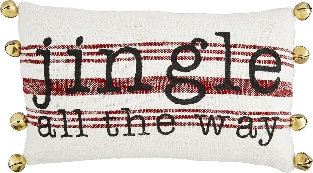 Mud Pie Christmas Bell Pillow, Jingle