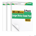 Sticky Easel Pad, 25 x 30 Inch Anchor Chart Paper, 9 Pack 30 Sheets, Large White Self Stick Flip Chart Paper for Teachers