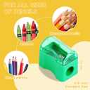 Adorox 144 Pack Assorted Colors  Plastic Handheld Pencil Sharpener for Classroom, School, Office, Kids Party Favors & Art Supplies