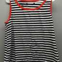 ZESICA Women's Summer Casual Striped Tank Top Sleeveless Scoop Neck Loose Fit Color Block Tops 2025 Fashion Clothes (Large, Black)