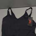 Womens' Sports Bra Longline Wirefree Padded with Medium Support, Large, Black