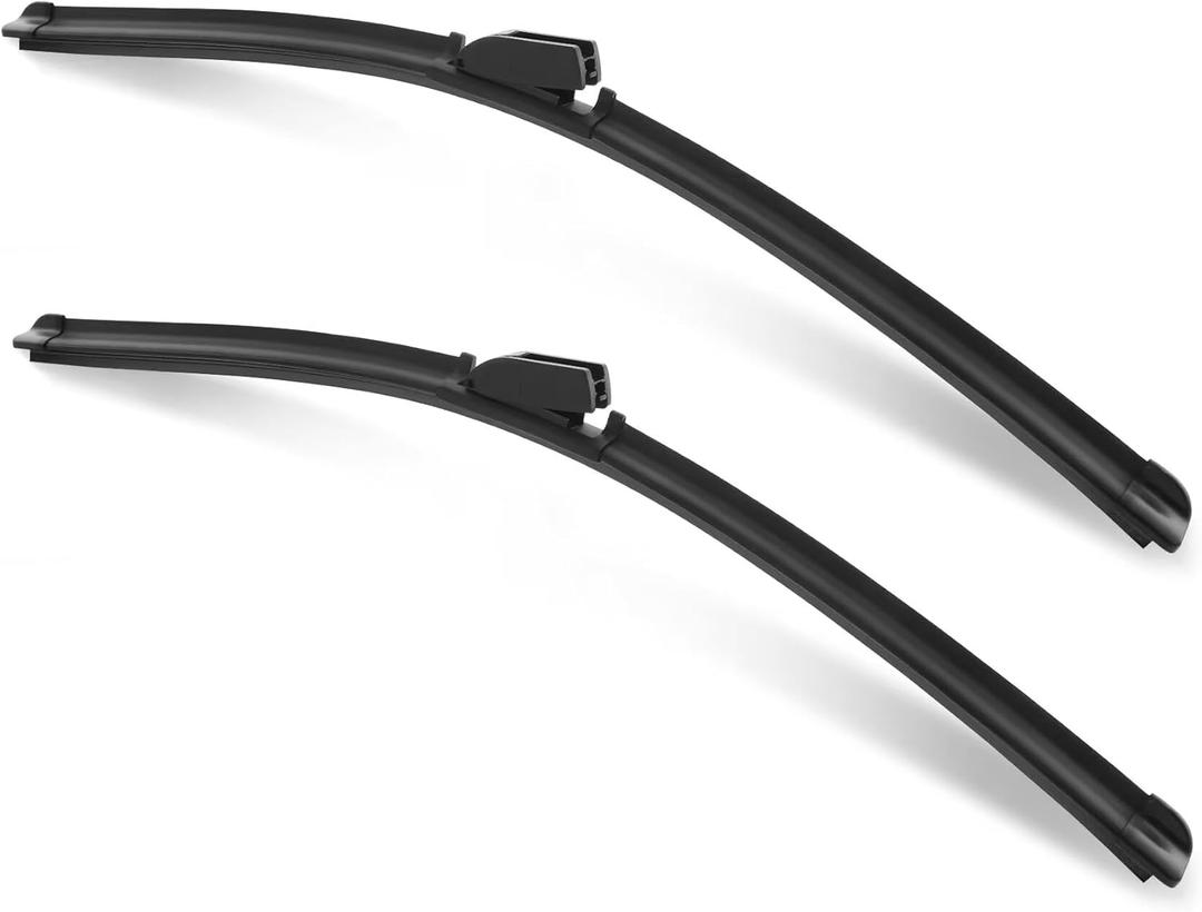 BJSIA QUALITY Premium All-Season 22" + 22" Windshield Wipers Blades pair for front windshield, Wiper Blades Easy Install & Durable Stable Quiet Car Accessories(Set of 2) (black)
