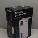 NineSky Dehumidifier,98 OZ Dehumidifiers for Home,(1100 sq.ft) Dehumidifiers for Basement Bathroom Bedroom with Auto Shut Off, Switchable 7 Colors Light (White)