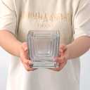 Set of 8 Square Glass Vases for Centerpieces  2.36in /3.15in/ 4in/5in Clear Short Flower Vase, Plant Terrariums, or Candle Holders for Wedding Centerpieces, Office Decor, Home Dcor, Parties
