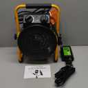 Greenhouse Heater with Digital Thermostat, Grow Tent Heaters, Overheat Protection, Fast Heating for Green House, Flower Room, Yellow-Black