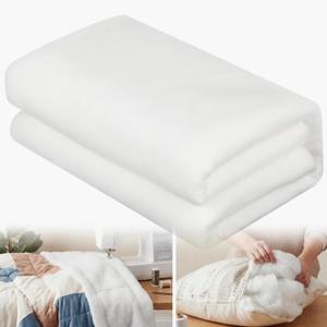 HunnmingRe Quilt Batting by The Roll Batting for Sewing Pillow Stuffing Thick Fluffy Cotton Blanket for Craft and Arts(58 Inch X 3 Ft)