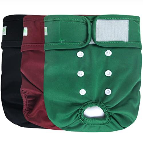 Wegreeco Washable Female Dog Diapers (Pack of 3)