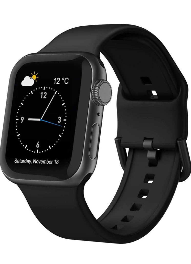 Sport Band Compatible with Apple Watch Bands 49mm 45mm 44mm 42mm, Soft Silicone Wristband Strap with Classic Clasp for iWatch Series 10 9 Ultra SE 8 7 6 5 4 3 2 1 for Women Men