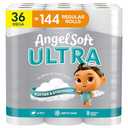Angel Soft Ultra Toilet Paper, 36 Mega Rolls = 144 Regular Rolls, 2 Ply Toilet Tissue