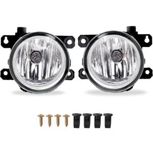 Front Fog Light Pair Compatible with 2016-2021 Civic/ 2019-2022 HR-V/ 2018-2020 Fit Fog Lamp Driver and Passenger Side