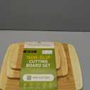 Bamboo Cutting Board Set Non Slip Feet Over Sink Tablas Para Picar Cocina Tabua Madeira Corte Carne Bambu Alimentos Cortar Madera Juego Regalos Cumpleaos Navidad Mujer Mama Abuela Hombre Papa (3-Piece, Two-Tone Bamboo)