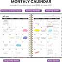 ZOTIA Planner 2026-2027 Jul 2026-Jun 2027 Academic Monthly & Weekly Planner | Ink Blossoms, 8.5" x 11", Hardcover Pretty Calendar Planner for Women, Spiral Organizer for School Office Home Supplies