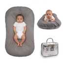 Baby Lounger - Snuggle Cozy Me Infant Lounger for Newborn 0-12 Months, Flannel CoverPortable Breathable & Soft Baby Nest Lounger for Home and Travel - Grey