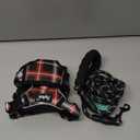 PUPTECK No Pull Dog Harness Small Sized, Adjustable Reflective Dog Harness with Handle Easy Control, Comfortable Soft Padded Pet Vest Harness for Small Dogs, Plaid Black M