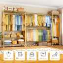 ULIFHOME Heavy-Duty Clothing Rack Closet Storage System for Hanging Clothes