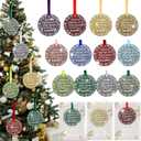 Kasyat 24 Sets Christmas Thank You Ornaments Employee Appreciation Gifts Acrylic Hanging Ornaments Bulk with Card and Bag for Coworker Team Nurse Teacher Xmas Tree Decor (Awesome Sign)