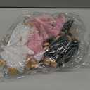 Yahpetes Artificial Mini Christmas Trees, 30 Pcs Sisal Snow Pines in 5 Sizes, Crafting Displaying Decoration, Tabletop Xmas Tree for Home, Party (Pink/White/Green)