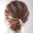 JAKAWIN Pearl Hair Accessories Bridal Hair Clip for Wedding Decorative Hair Pins Women HP065 (Silver)