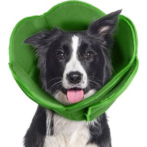Dog Cone After Surgery - Adjustable Protective Recovery Collar for Large, Medium, Small Dogs & Cats - Comfy Soft Cone Prevents Pets Touching Stitches, Rashes, Wounds - Green, XL (XL(Neck Girth:16.54"-21.65"))