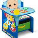 Delta Children Chair Desk with Storage Bin - Greenguard Gold Certified, CoComelon, 20.47"L x 22.83"W x 23.23"H
