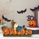 Shellwei Scarecrow Thanksgiving Decor Gift Fall Pumpkin Welcome Figurines Resin Table Decor Fall Tiered Tray Decorations for Halloween Thanksgiving Indoor Outdoor Decorations