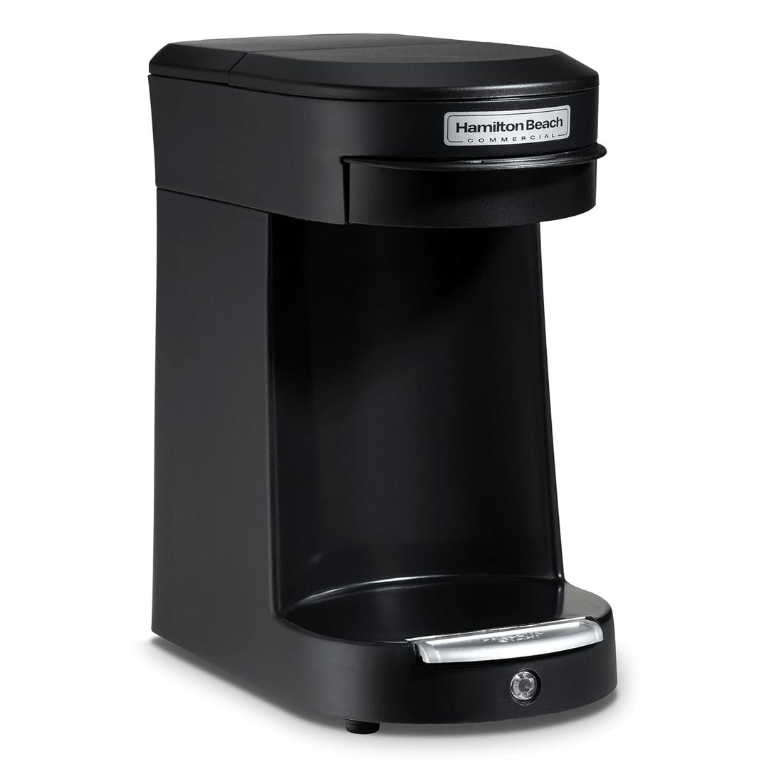 Hamilton Beach Commercial 1 Cup Pod Coffeemaker, Black, Single Serve Coffee Brewer, HDC200B