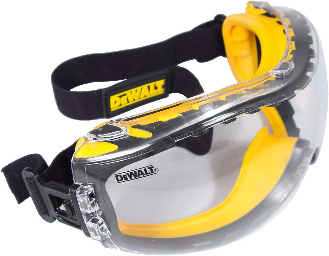 Dewalt DPG82 Concealer Anti-Fog Dual Mold Safety Goggle - 1 Pair (Clear)