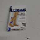 Truform 20-30 mmHg Compression Stockings for Men and Women, Thigh High Length, Dot-Top, Open Toe, Beige, Large