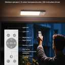 FULEN 2 Pack Rechargeable Motion Sensor Ceiling Light Upgraded, Cordless Closet Light with 12000mAh Battery, LED Shower Light for Bathroom,Pantry,Porch,Garage,3000K/4500K/6000K, Remote Control
