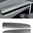 KKTR-CAR Dashbooard Cover 2pcs ABS Dashboard Panel Trim Cover Sticker Compatible with Tesla Model Y Juniper 2025 2026 Model 3 Highland 2024-2026 (Matte Carbon Fiber)