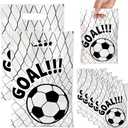 CELSOL 50 Pcs Soccer Goodie Bags – Reusable Football Party Favor Bags for Team Celebrations, Kids Birthday, Candy Snacks & Gifts – Sports Theme Treat Bags for Game Day Decorations, Standard Gift Bag Size