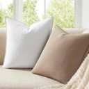 Pack of 4,Decorative Linen Soild Throw Pillow Covers Soft Accent Cushion Case Boho Farmhouse Neutral Pillowcase for Couch Sofa Bedroom Living Room Home Decor 12 x 20 Inch Brown