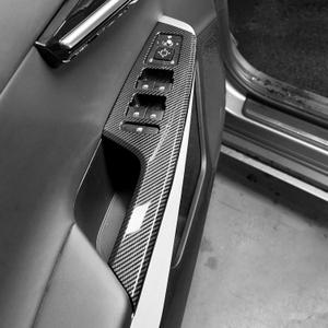 YOUTOOCAR Window Switch Panel Trim Covers Compatible with Kia EV6 2022-2025 Accessories (Carbon Fiber Pattern)